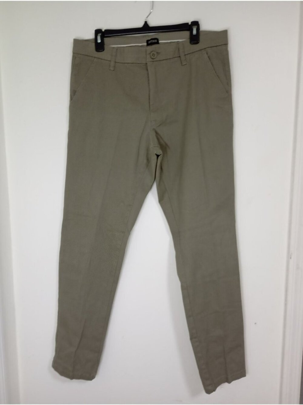 Buffalo David Bitton Mens Khaki Slim-Fit Chino Pants Size 34x32 Cotton Blend